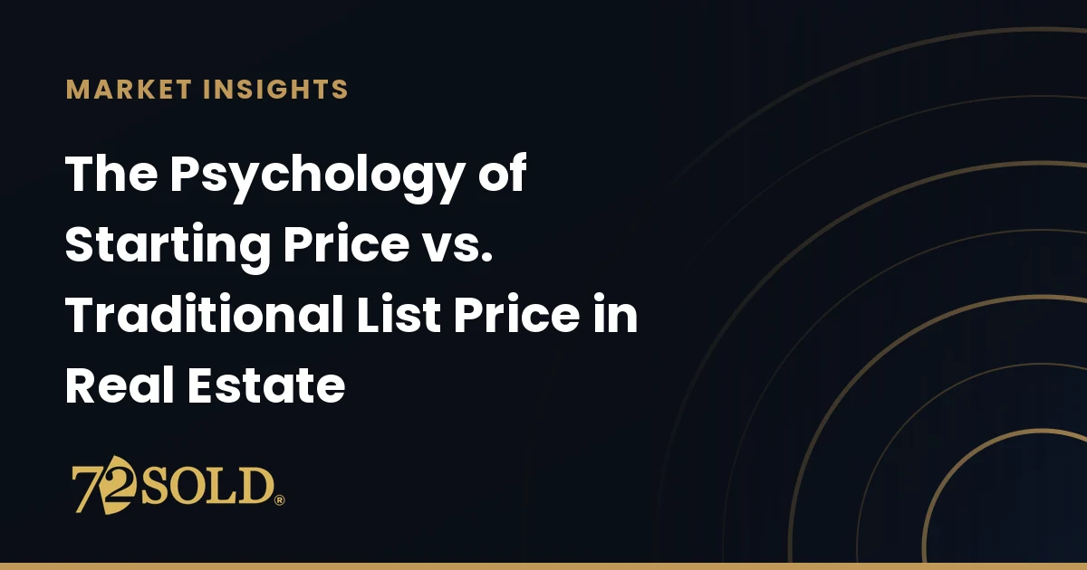 The Psychology of Starting Price vs. Traditional List Price in Real Estate